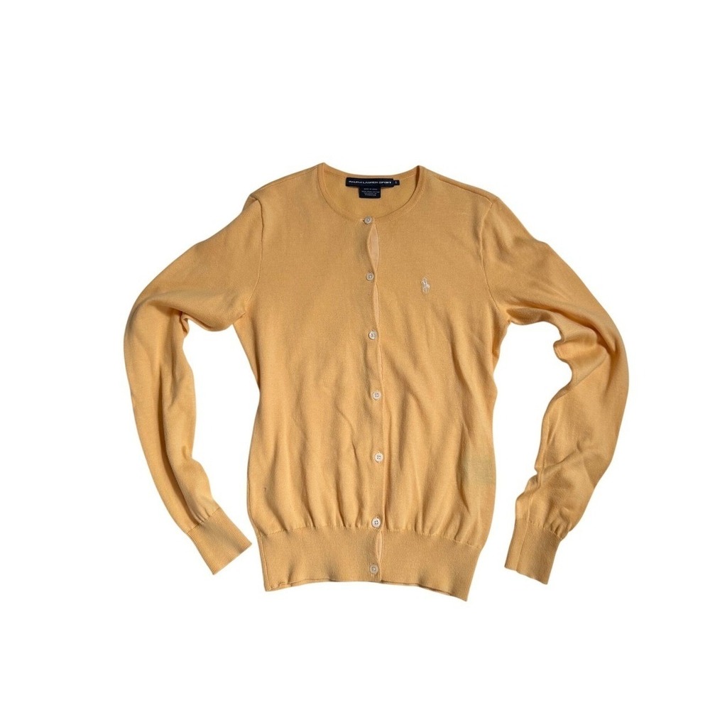 Preppy Heritage Style Ralph Lauren Yellow Cardigan